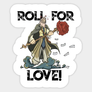 Roleplaying RPG Valentines Day TableTop D20 Dice Wizard Gift Sticker